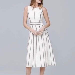 WHBM Contrast Piping Fit and Flare Dress 00